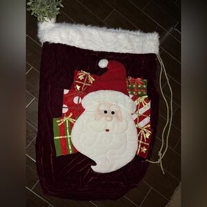 Le Sac Du Santa Stocking Huge Christmas Presents Sack Holiday Decor Velvet